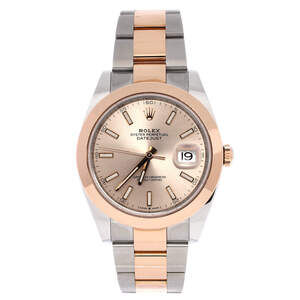 Rolex 41 Oyster Perpetual Datejust Automatic Watch Stainless Steel and Rose Gold